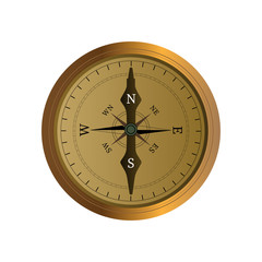 Compass, magnetic compass, navigation, vector illustration