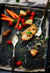 Sheet pan chicken and veggies..