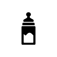 feeding bottle icon, baby symbol, milk bottle icon vector