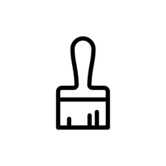 paint brush icon in line art style, From Working tools, Construction and Manufacturing icons, equipment icons