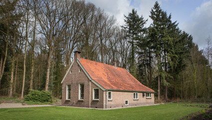 Naklejka na ściany i meble Colony houses Maatschappij van Weldadigheid Frederiksoord Netherlands. Koloniehuisje. 