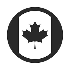 canada day, canadian flag patriotic badge silhouette style icon