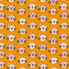 Fototapeta premium seamless pattern with cats