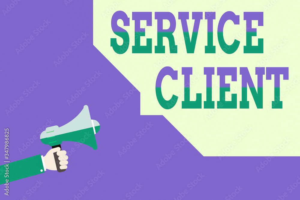 Poster handwriting text writing service client. conceptual photo dealing with customers satisfaction and ne