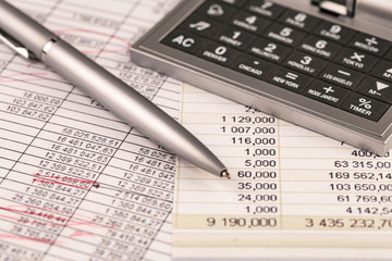 Items for doing business in the office on the table