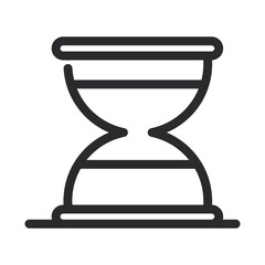 sand clock time laboratory science and research line style icon