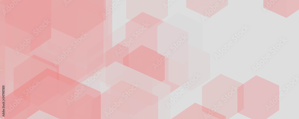 Poster red vintage retro blur background with hexagon bokeh 2d rendering illustration