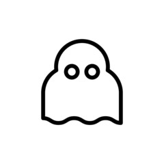 ghost icon in line art style on White Background, Ghost vector icon, Emotion Variation. Simple flat style design elements, vector eps 10