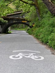Obraz premium bicycle lane with bridges