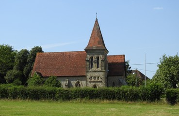 Side view of the church