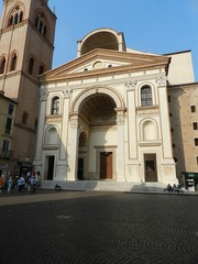 Fototapeta na wymiar Mantua, Italy, Basilica of Sant' Andrea, West Facade