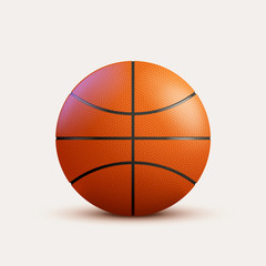 basketball ball realistic on white