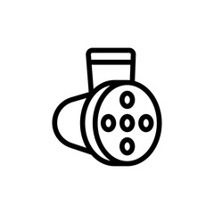 illuminating led theater light icon vector. illuminating led theater light sign. isolated contour symbol illustration