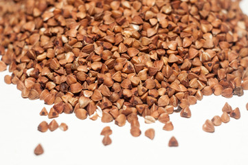 buckwheat on a white background