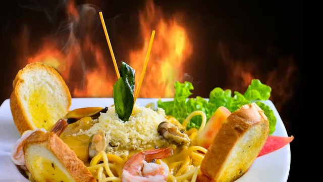 Sea food pasta is the best fresh and hot
