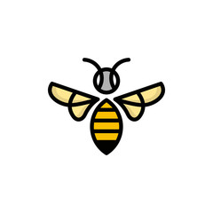 Line Art Bee logo design inspiration