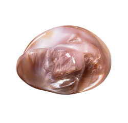 Baroque pearls close-up isolated on white background