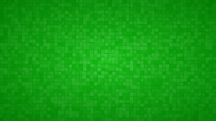 Abstract background of small squares or pixels in green colors