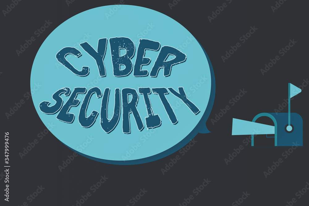 Poster word writing text cyber security. business photo showcasing protect a computer system against unauth