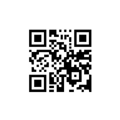 Black scan code icon for mobile. Qr code for checkout of product. Vector illustration. Eps 10.