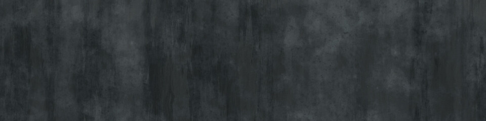 abstract grunge dark gray background, wide wall texture, banner with copy space