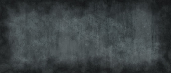Fototapeta na wymiar abstract grunge dark gray background, wide wall texture, wallpaper with copy space