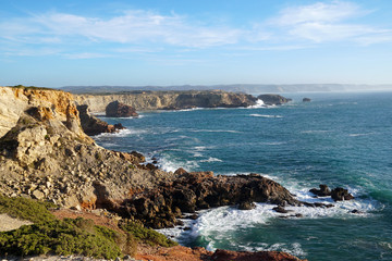 panoramic view over praia do amado (Amado Beach) in Portugal, Algarve