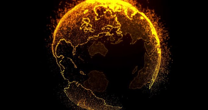 Globe concept animation world loop