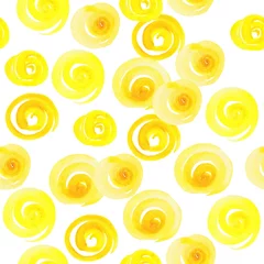  Naadloos patroon met gele aquarelcirkels © Olivia Stl 