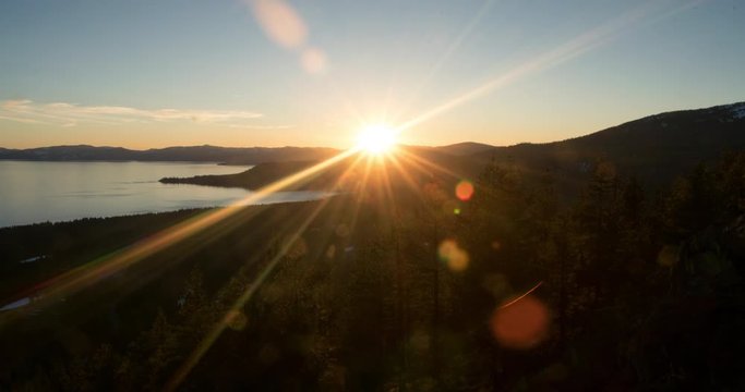 Sunset timelapse over the north shore of Lake Tahoe. 
