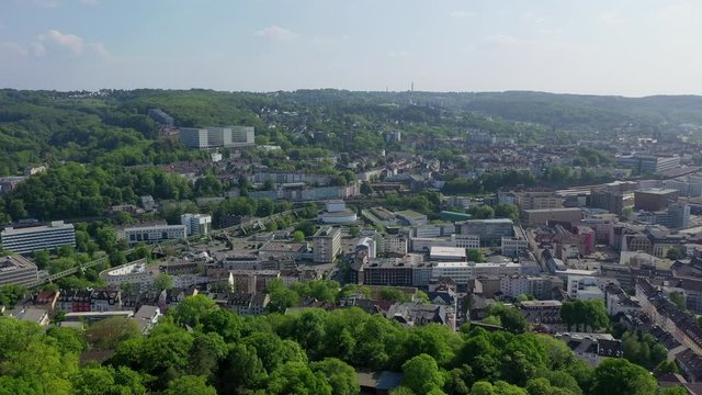 Aerial View City Wuppertal Germany