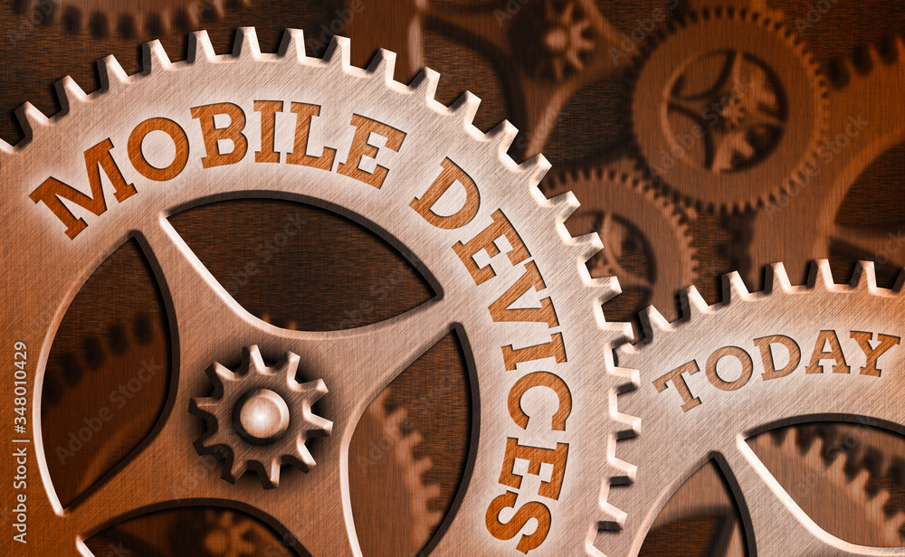 Poster word writing text mobile devices. business photo showcasing a portable computing device like smartph
