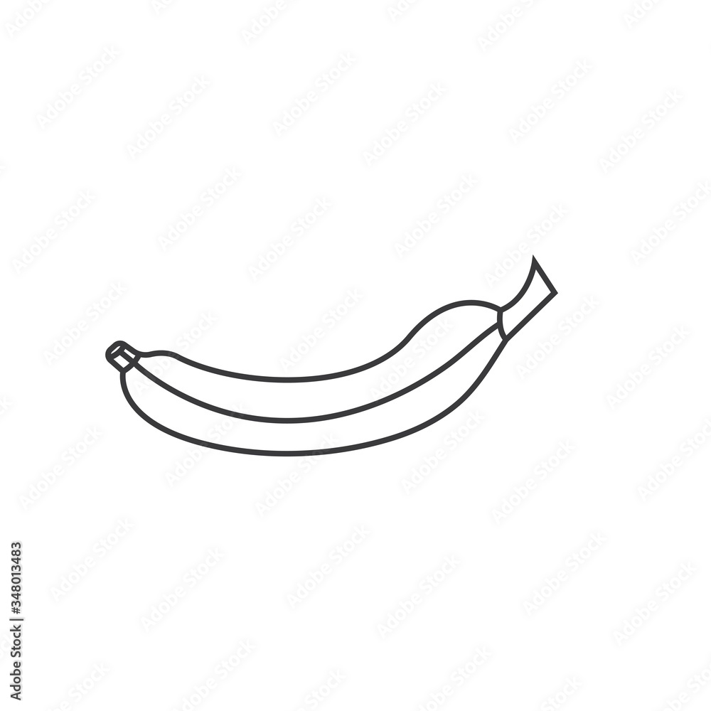 Canvas Prints banana line icon vector illustration design