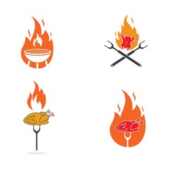 BBQ vector icon illustration design