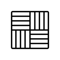 vertical horizontal design linoleum icon vector. vertical horizontal design linoleum sign. isolated contour symbol illustration