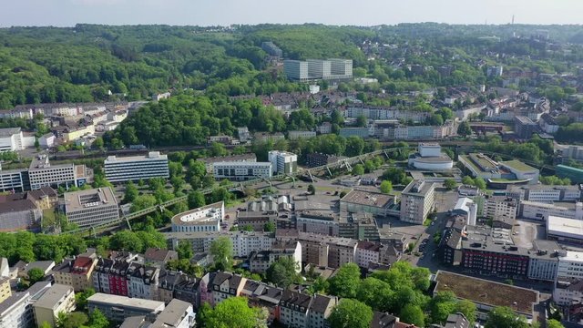 Aerial View City Wuppertal Germany