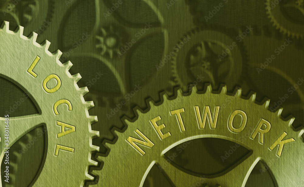 Poster text sign showing local network. business photo text intranet lan radio waves dsl boradband switch c