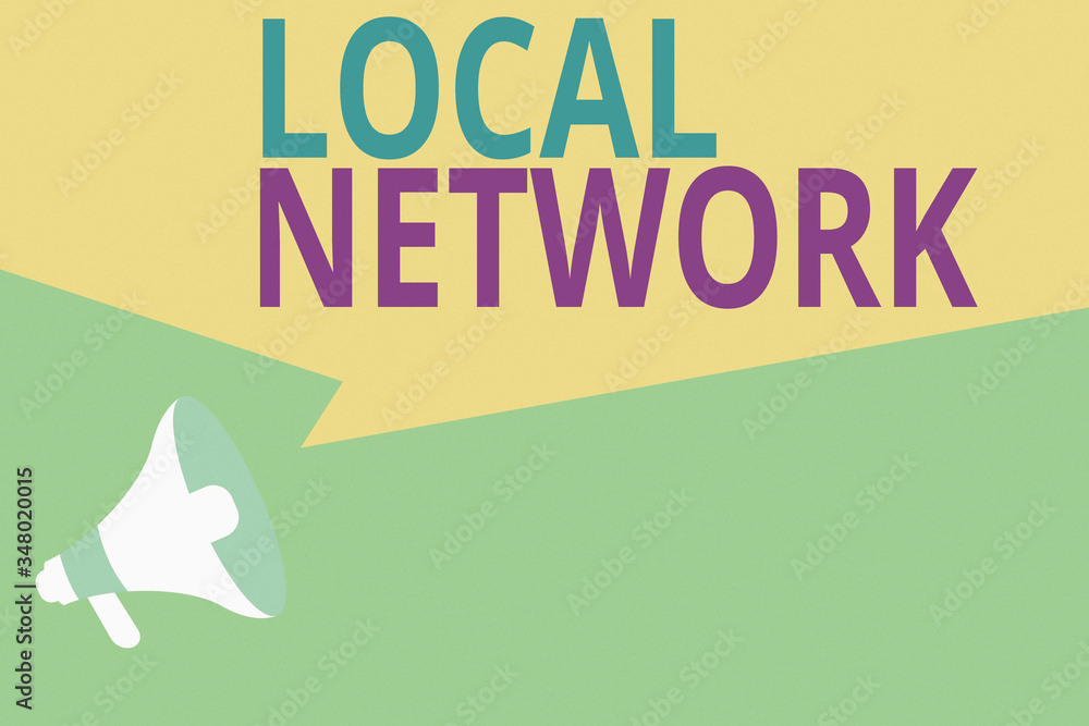 Poster conceptual hand writing showing local network. concept meaning intranet lan radio waves dsl boradban