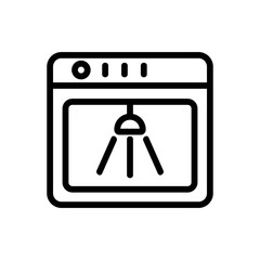 burning light in dishwasher icon vector. burning light in dishwasher sign. isolated contour symbol illustration