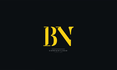 BN Letter Logo Alphabet Design Icon Vector Symbol