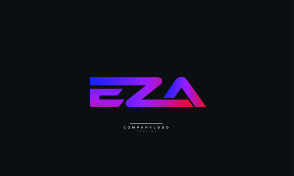 EZA Letter Logo Alphabet Design Icon Vector Symbol