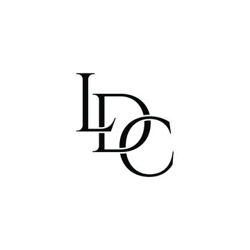 ldc letter original monogram logo design