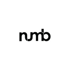 numb letter original monogram logo design