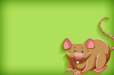 Background template with plain color and brown mouse