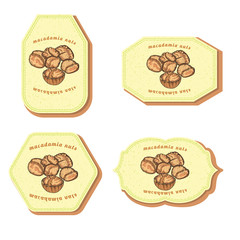 Rectangular Labels for Market with Macadamia Nuts