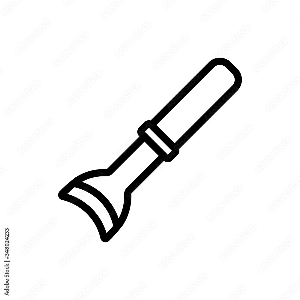 Poster semicircular chisel icon vector. semicircular chisel sign. isolated contour symbol illustration