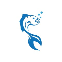 Fish logo template icon