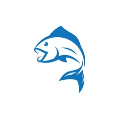 Fish logo template icon