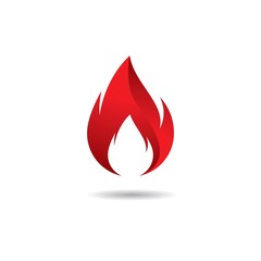 Fire logo template  vector icon