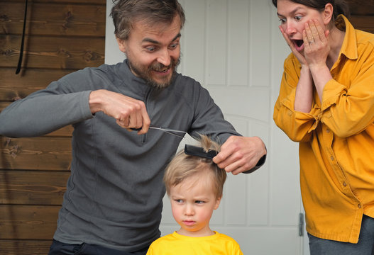 1200 Dad Cutting Hair Stock Photos Pictures  RoyaltyFree Images   iStock